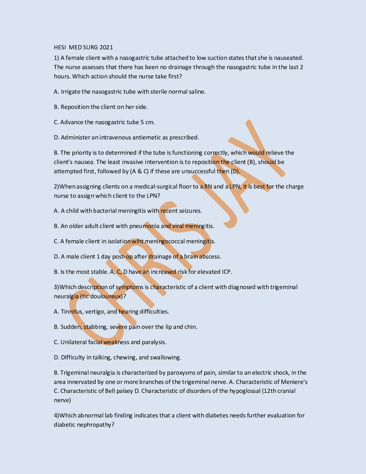 Preview image for HESI MED SURG